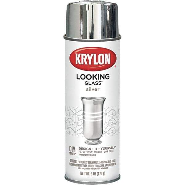 Krylon - Silver, Gloss, Looking Glass Paint Spray Paint - 6 oz Container - Eagle Tool & Supply