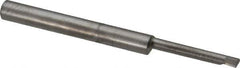 Accupro - 0.08" Min Bore Diam, 1/2" Max Bore Depth, 1/8 Shank Diam, Corner Radius Boring Bar - 0.003 to 0.005" Corner Radius, Right Hand Cut, Solid Carbide, Bright Finish - Exact Industrial Supply