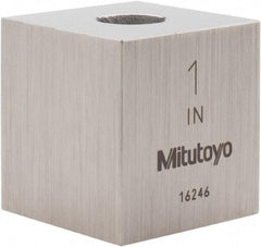 Mitutoyo - 1" Square Steel Gage Block - Accuracy Grade 0, Includes Certificate of Inspection - Eagle Tool & Supply