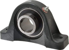 Browning - 1-7/16" ID, 7-1/4" OAL x 4-3/16" OAH Pillow Block - 4,467 Lb Static Cap, 7,340 Lb Dyn Cap, 5-17/32" Btw Mnt Hole Ctrs, 2-1/8" Base-to-Ctr Ht, Cast Iron - Eagle Tool & Supply