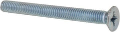 Value Collection - M6x1.00 Metric Coarse, 60mm OAL Phillips Drive Machine Screw - Flat Head, Grade 4.8 Steel, Zinc-Plated Finish, Without Washer - Eagle Tool & Supply