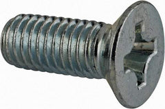 Value Collection - M8x1.25 Metric Coarse, 20mm OAL Phillips Drive Machine Screw - Flat Head, Grade 4.8 Steel, Zinc-Plated Finish, Without Washer - Eagle Tool & Supply