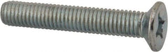 Value Collection - M8x1.25 Metric Coarse, 50mm OAL Phillips Drive Machine Screw - Flat Head, Grade 4.8 Steel, Zinc-Plated Finish, Without Washer - Eagle Tool & Supply