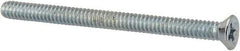 Value Collection - #4-40 UNC, 1-1/2" OAL Phillips Drive Machine Screw - Flat Head, Grade J82 Steel, Zinc-Plated Finish, Without Washer - Eagle Tool & Supply