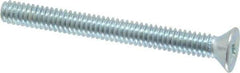 Value Collection - 1/4-20 UNC, 2-1/2" OAL Phillips Drive Machine Screw - Flat Head, Grade J82 Steel, Zinc-Plated Finish, Without Washer - Eagle Tool & Supply