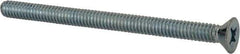 Value Collection - 1/4-20 UNC, 3-1/2" OAL Phillips Drive Machine Screw - Flat Head, Grade J82 Steel, Zinc-Plated Finish, Without Washer - Eagle Tool & Supply