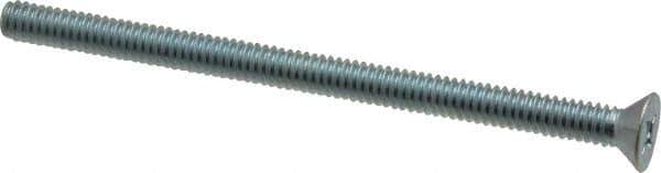 Value Collection - 1/4-20 UNC, 4" OAL Phillips Drive Machine Screw - Flat Head, Grade J82 Steel, Zinc-Plated Finish, Without Washer - Eagle Tool & Supply