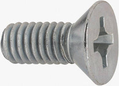 Value Collection - 5/16-18 UNC, 3/4" OAL Phillips Drive Machine Screw - Flat Head, Grade J82 Steel, Zinc-Plated Finish, Without Washer - Eagle Tool & Supply