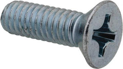 Value Collection - 5/16-18 UNC, 1" OAL Phillips Drive Machine Screw - Flat Head, Grade J82 Steel, Zinc-Plated Finish, Without Washer - Eagle Tool & Supply