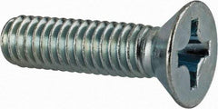 Value Collection - 5/16-18 UNC, 1-1/4" OAL Phillips Drive Machine Screw - Flat Head, Grade J82 Steel, Zinc-Plated Finish, Without Washer - Eagle Tool & Supply