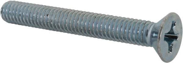 Value Collection - 5/16-18 UNC, 2-1/2" OAL Phillips Drive Machine Screw - Flat Head, Grade J82 Steel, Zinc-Plated Finish, Without Washer - Eagle Tool & Supply