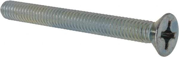 Value Collection - 5/16-18 UNC, 3" OAL Phillips Drive Machine Screw - Flat Head, Grade J82 Steel, Zinc-Plated Finish, Without Washer - Eagle Tool & Supply