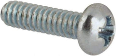 Value Collection - #2-56 UNC, 5/16" Length Under Head Phillips Drive Machine Screw - Round Head, Grade J82 Steel, Zinc-Plated Finish, Without Washer - Eagle Tool & Supply
