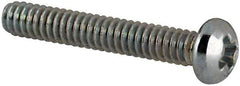 Value Collection - #3-48 UNC, 5/8" Length Under Head Phillips Drive Machine Screw - Round Head, Grade J82 Steel, Zinc-Plated Finish, Without Washer - Eagle Tool & Supply