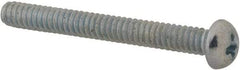 Value Collection - #4-40 UNC, 1" Length Under Head Phillips Drive Machine Screw - Round Head, Grade J82 Steel, Zinc-Plated Finish, Without Washer - Eagle Tool & Supply