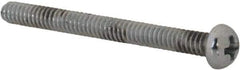 Value Collection - #4-40 UNC, 1-1/4" Length Under Head Phillips Drive Machine Screw - Round Head, Grade J82 Steel, Zinc-Plated Finish, Without Washer - Eagle Tool & Supply