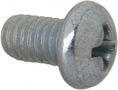 Value Collection - #10-32 UNF, 5/16" Length Under Head Phillips Drive Machine Screw - Round Head, Grade J82 Steel, Zinc-Plated Finish, Without Washer - Eagle Tool & Supply