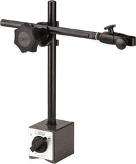 Noga - 175 Lb Magnetic Force, Fine Adjustment Indicator Positioner & Holder with Base - Post & Clamp, Rectangular Base, 2-3/8" Base Height, 60mm Base Length, 2" Base Width - Eagle Tool & Supply