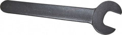 Extra Thin Open End Wrench: Single End Head, Single Ended 15 ° Head Angle, Steel, Black Finish