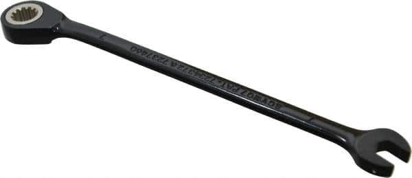 Proto - 7mm 12 Point Combination Wrench - 15° Head Angle, 5-1/2" OAL, Steel, Black Chrome Finish - Eagle Tool & Supply