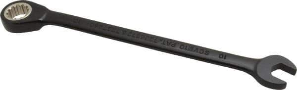 Proto - 10mm 12 Point Combination Wrench - 15° Head Angle, 6-1/4" OAL, Steel, Black Chrome Finish - Eagle Tool & Supply