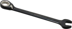 Proto - 15mm 12 Point Combination Wrench - 15° Head Angle, 7-7/8" OAL, Steel, Black Chrome Finish - Eagle Tool & Supply