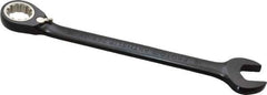 Proto - 18mm 12 Point Combination Wrench - 15° Head Angle, 9-5/16" OAL, Steel, Black Chrome Finish - Eagle Tool & Supply