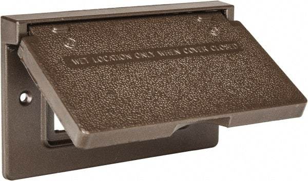 Cooper Crouse-Hinds - Electrical Outlet Box Aluminum Weatherproof Cover - Includes Gasket - Eagle Tool & Supply