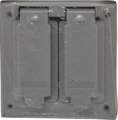 Cooper Crouse-Hinds - Electrical Outlet Box Aluminum Weatherproof Cover - Includes Gasket - Eagle Tool & Supply