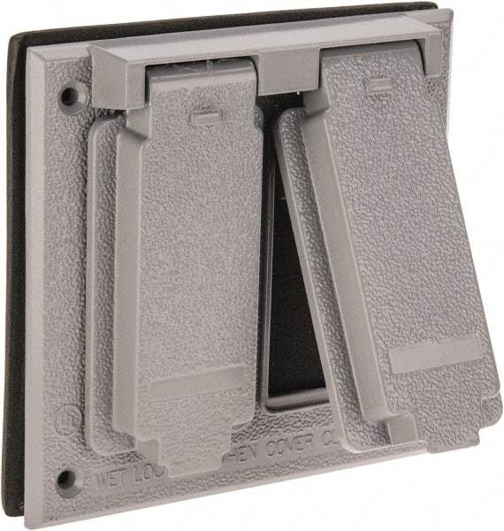 Cooper Crouse-Hinds - Electrical Outlet Box Aluminum Weatherproof Cover - Includes Gasket - Eagle Tool & Supply