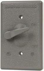 Cooper Crouse-Hinds - Electrical Outlet Box Aluminum Extended Switch Cover - Includes Gasket Stamped - Eagle Tool & Supply