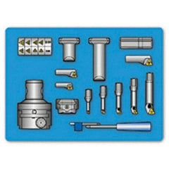 Iscar - 6mm Min Diam Smallest Bar, 22mm Min Diam Largest Bar, Indexable Boring Bar Set - TC.. Insert, BHF Toolholder, 21mm Max Bore Depth - Eagle Tool & Supply