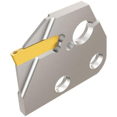 Iscar - Left Hand, 1.4mm Insert Width, 0.63 Inch Max Depth of Cut, Indexable Cutoff and Grooving Support Blade - DGAD 1.4B-D16 - Eagle Tool & Supply