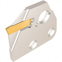 Iscar - Left Hand, 1.5mm Insert Width, Indexable Cutoff and Grooving Support Blade - DGAD 1.5B-D20 - Eagle Tool & Supply