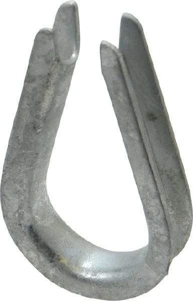 Value Collection - 3/16" Wire Rope Thimble Clip - Steel, Galvanized - Eagle Tool & Supply