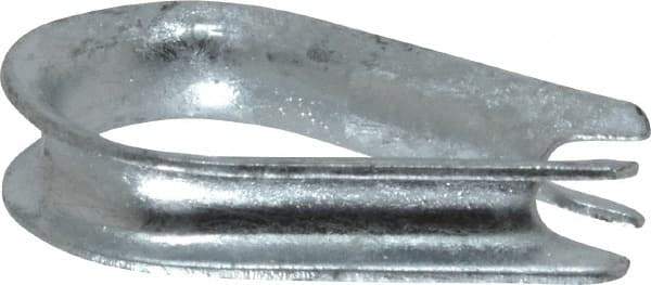 Value Collection - 1/4" Wire Rope Thimble Clip - Steel, Galvanized - Eagle Tool & Supply