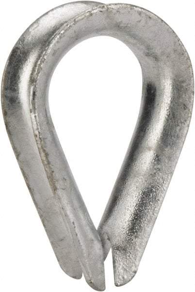 Value Collection - 1/2" Wire Rope Thimble Clip - Steel, Galvanized - Eagle Tool & Supply