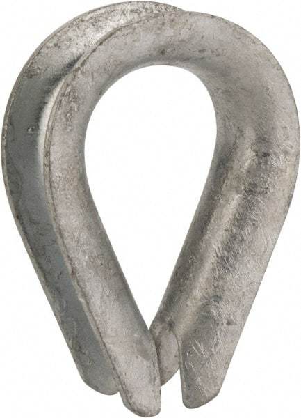 Value Collection - 5/8" Wire Rope Thimble Clip - Steel, Galvanized - Eagle Tool & Supply