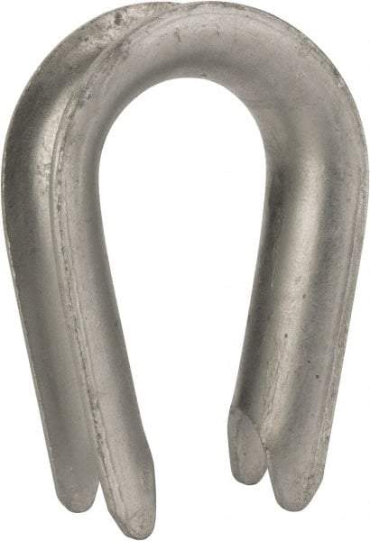 Made in USA - 1" Wire Rope Thimble Clip - Steel, Galvanized - Eagle Tool & Supply