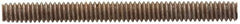 Value Collection - #8-32 2" OAL Fully Threaded Stud - Brass, Plain Finish - Eagle Tool & Supply