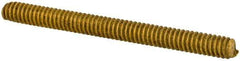 Value Collection - #2-56 1" OAL Fully Threaded Stud - Brass, Plain Finish - Eagle Tool & Supply