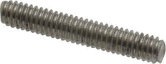 Value Collection - #8-32 1" OAL Fully Threaded Stud - Stainless Steel, Plain Finish - Eagle Tool & Supply