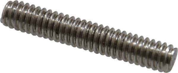 Value Collection - 1/4-20 1-1/2" OAL Fully Threaded Stud - Stainless Steel, Plain Finish - Eagle Tool & Supply