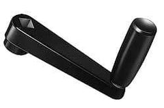 Value Collection - 1.38" Hub Diam x 1.02" Hub Height Crank Handle - 1/2" Round Bore, Aluminum Black Powder Crank Body - Eagle Tool & Supply
