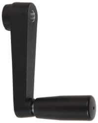 Value Collection - 0.91" Hub Diam x 0.55" Hub Height Crank Handle - 3/8" Round Bore, Aluminum Black Powder Crank Body - Eagle Tool & Supply