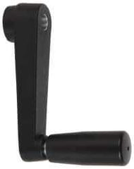 Value Collection - 0.91" Hub Diam x 0.55" Hub Height Crank Handle - 3/8" Round Bore, Aluminum Black Powder Crank Body - Eagle Tool & Supply