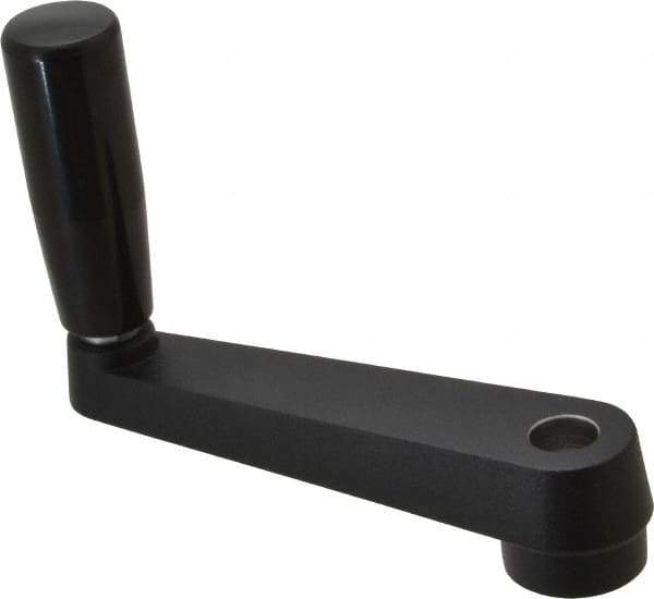 Value Collection - 1.06" Hub Diam x 0.67" Hub Height Crank Handle - 1/2" Round Bore, Aluminum Black Powder Crank Body - Eagle Tool & Supply