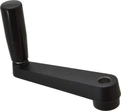 Value Collection - 1.06" Hub Diam x 0.67" Hub Height Crank Handle - 1/2" Round Bore, Aluminum Black Powder Crank Body - Eagle Tool & Supply