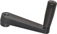 Value Collection - 1.26" Hub Diam x 0.87" Hub Height Crank Handle - 5/8" Round Bore, Aluminum Black Powder Crank Body - Eagle Tool & Supply