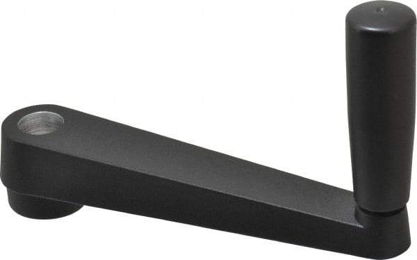 Value Collection - 1.38" Hub Diam x 1.02" Hub Height Crank Handle - 3/4" Round Bore, Aluminum Black Powder Crank Body - Eagle Tool & Supply